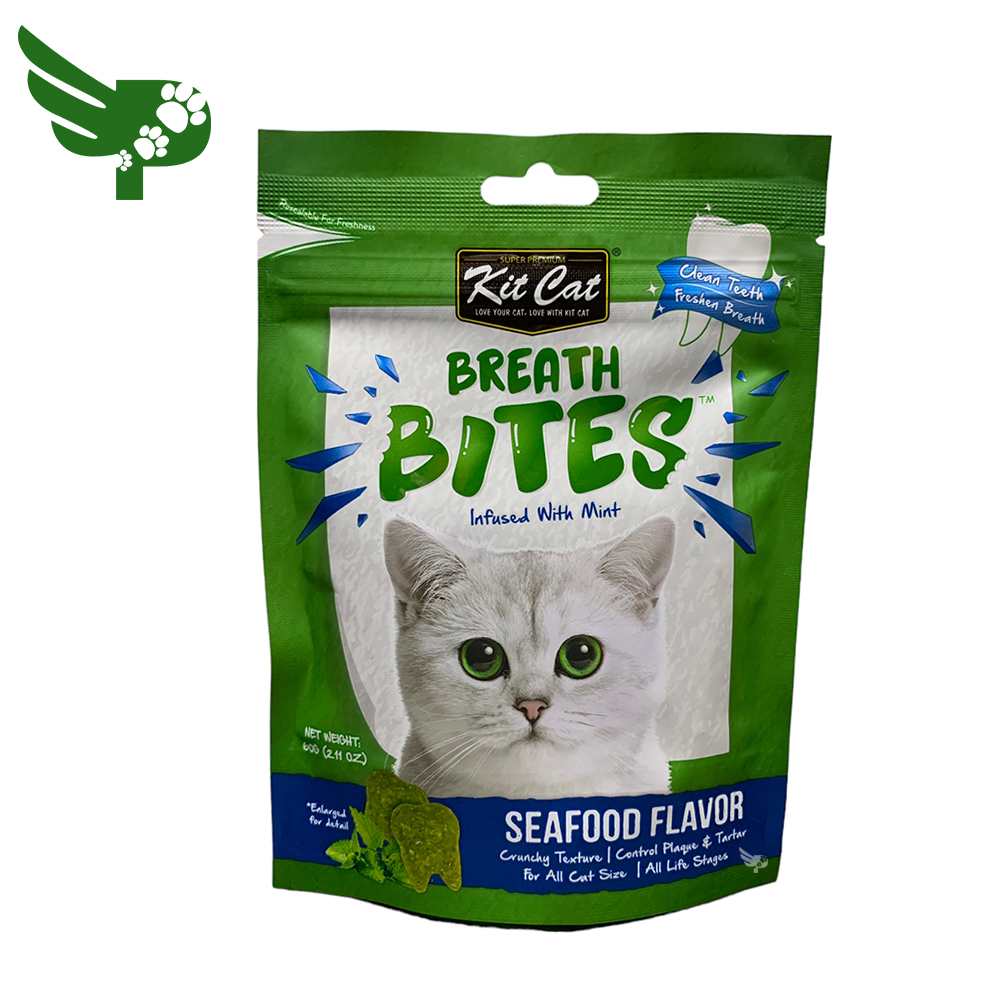 Kit Cat Breath Bites 60g Seafood Flavor For All Cat Size For All