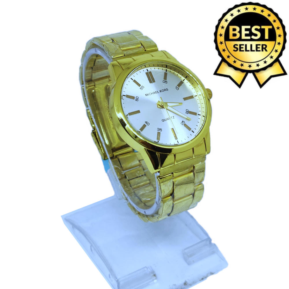 Michael Kors Analog Quartz Silver Dial Stainless Steel Watch for Men(Gold)  | Lazada PH