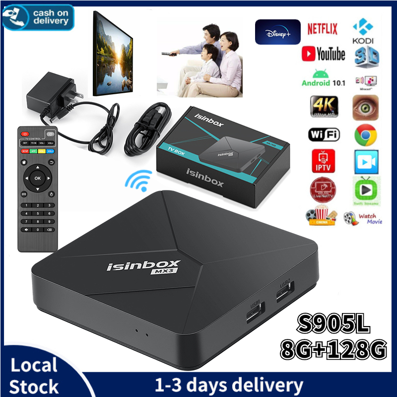 isinbox S905L 8G+128G TV Box android with wifi 2023 TV Box for not ...