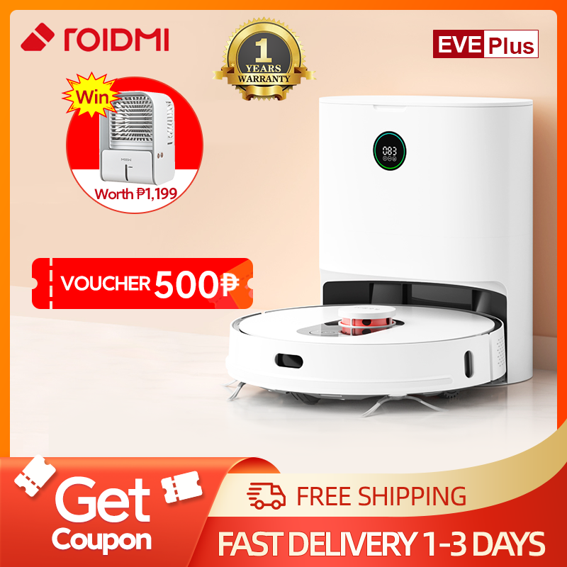 1 Year Warranty】Global Version ROIDMI EVE Plus Robot Vacuum Cleaner For  Home Mop \u0026 Wet Cleaner with Smart Dust Collection Support Mi Home App and  Alexa APP Smart Home Cleaner LDS Super-sensing