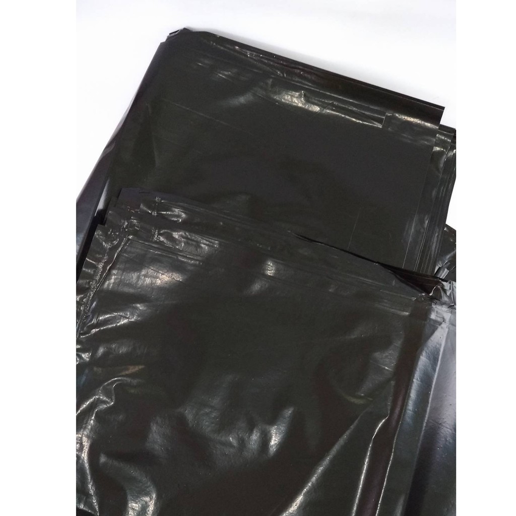 【sk】 100 Pcs Black Garbage Trash Bag Medium 11x11x24 