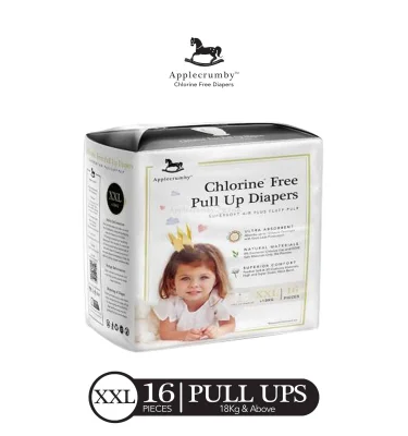 Applecrumby Chlorine-free XXL Pull-up/Pants Baby Diapers ( 18 kg) 16pcs x 1 pack