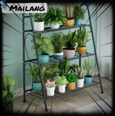 3-layer plant stand, indoor plant shelf, outdoor potted plant pot display stand, terrace garden