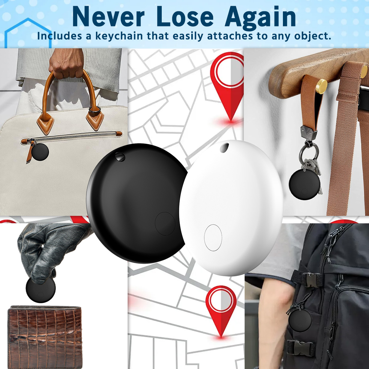 Air Tracker Tag-2 Pack, Item Finder Works With Find My App (iOS - View #2