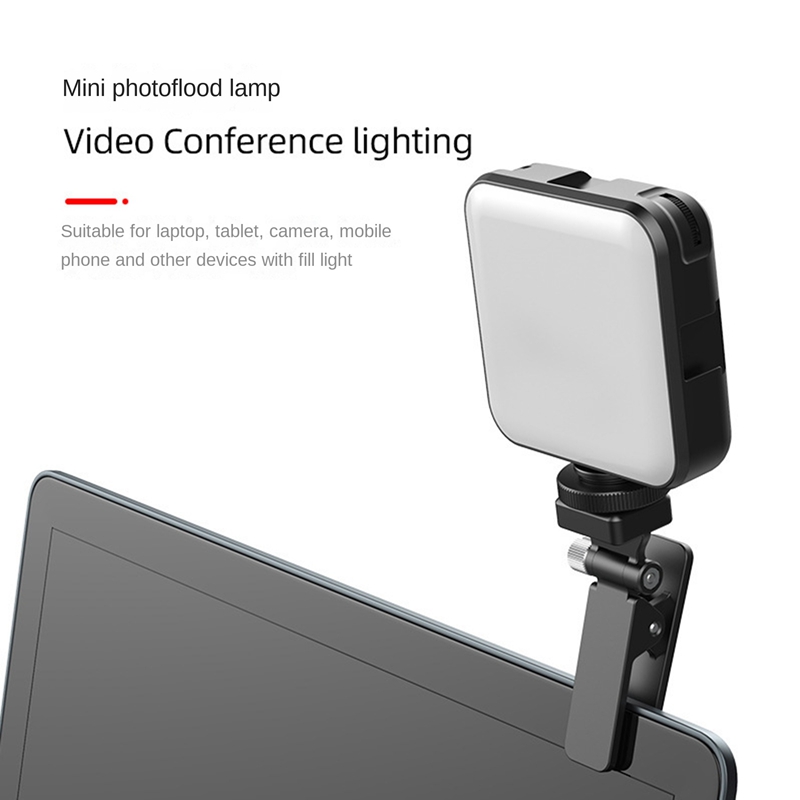 1Set FL02 Mini Camera Fill Light LED Live Selfie Light Computer Fill Light Dimming Fill Light