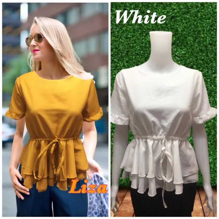 elastic waistband tops