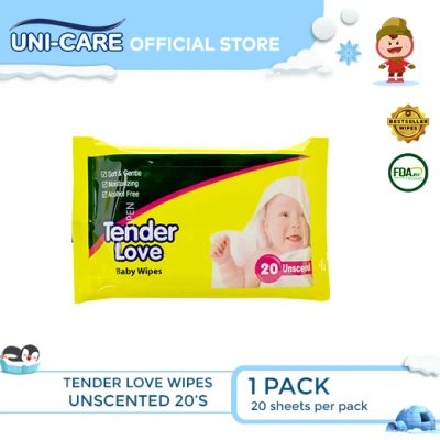 Tender Love Unscented Baby Wipes 20's Pack of 1