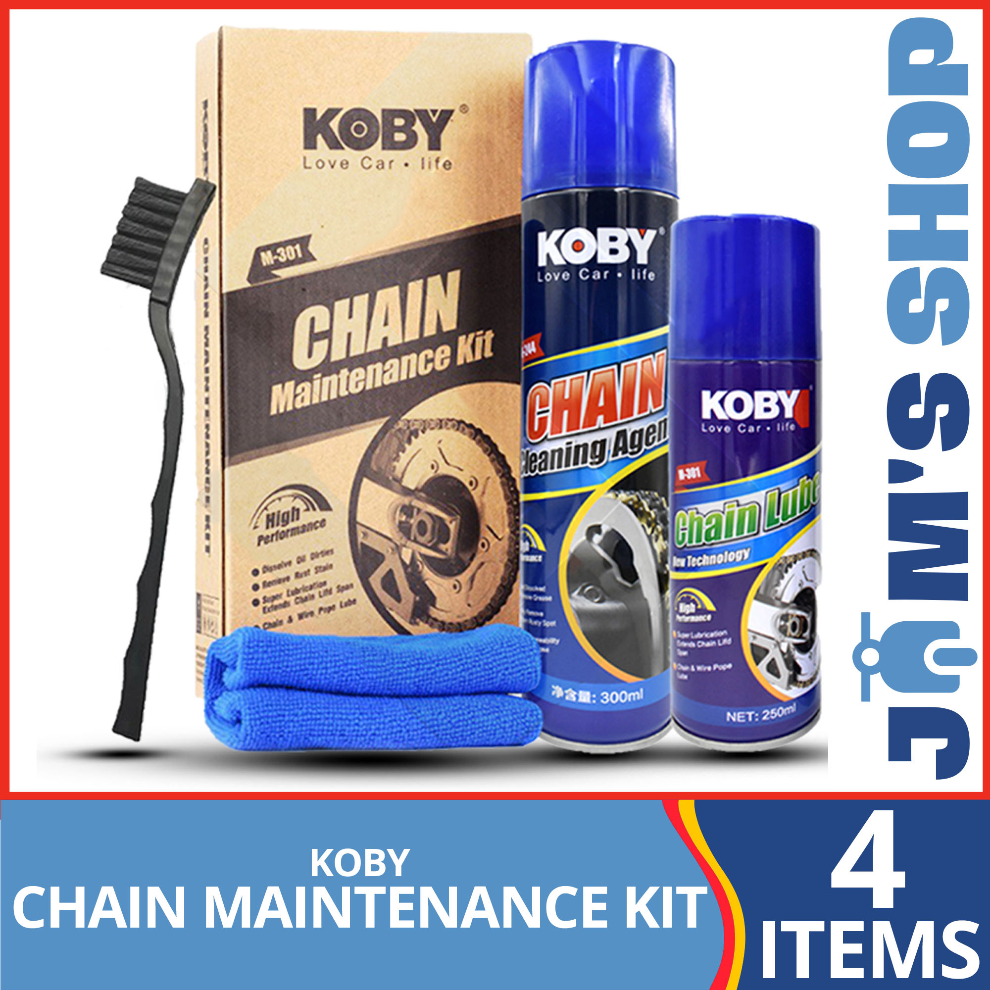 Koby Chain Maintenance Kit (Chain Lube & Cleaner) Lazada PH