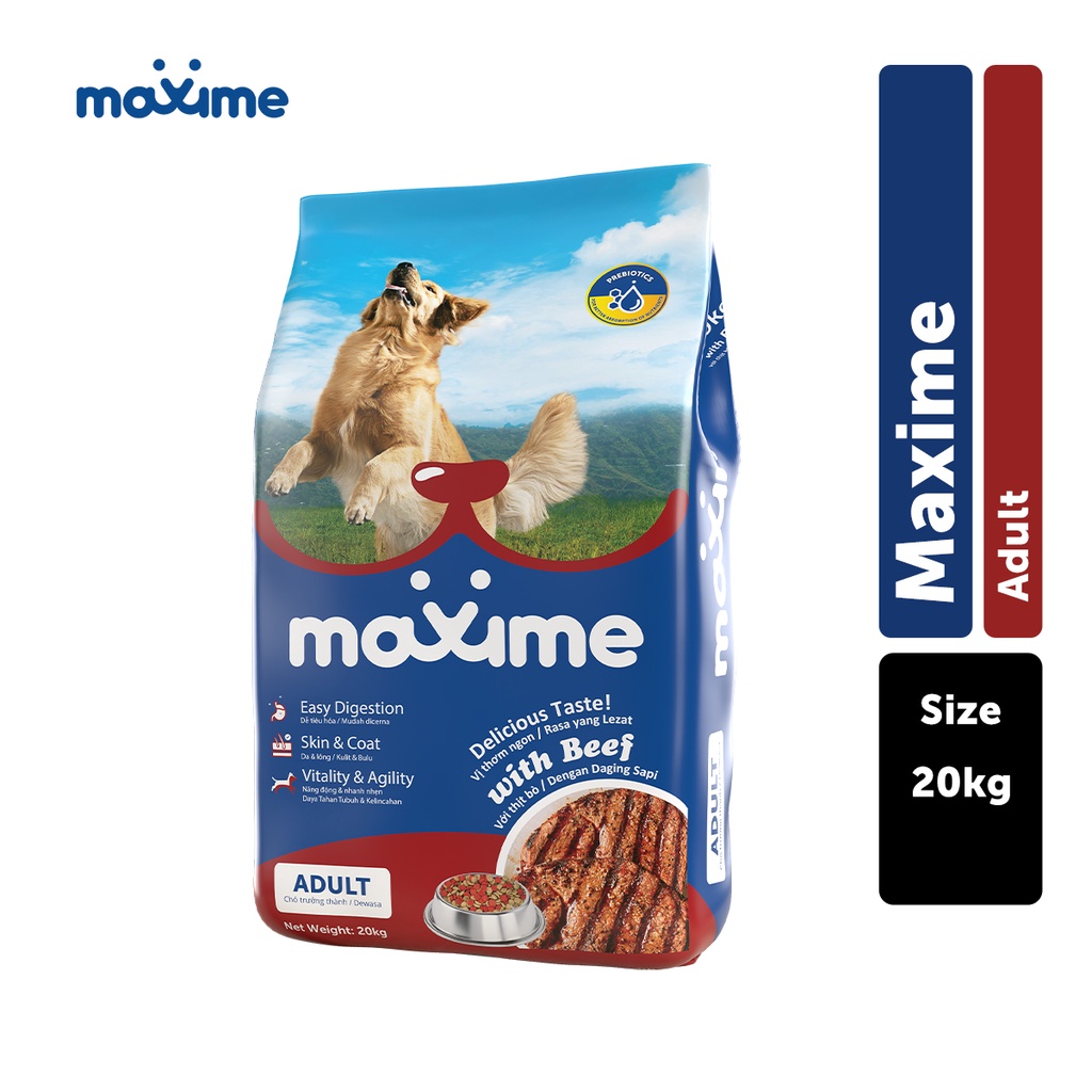 Maxime Dry Dog Food Adult Beef (20kg) Lazada PH