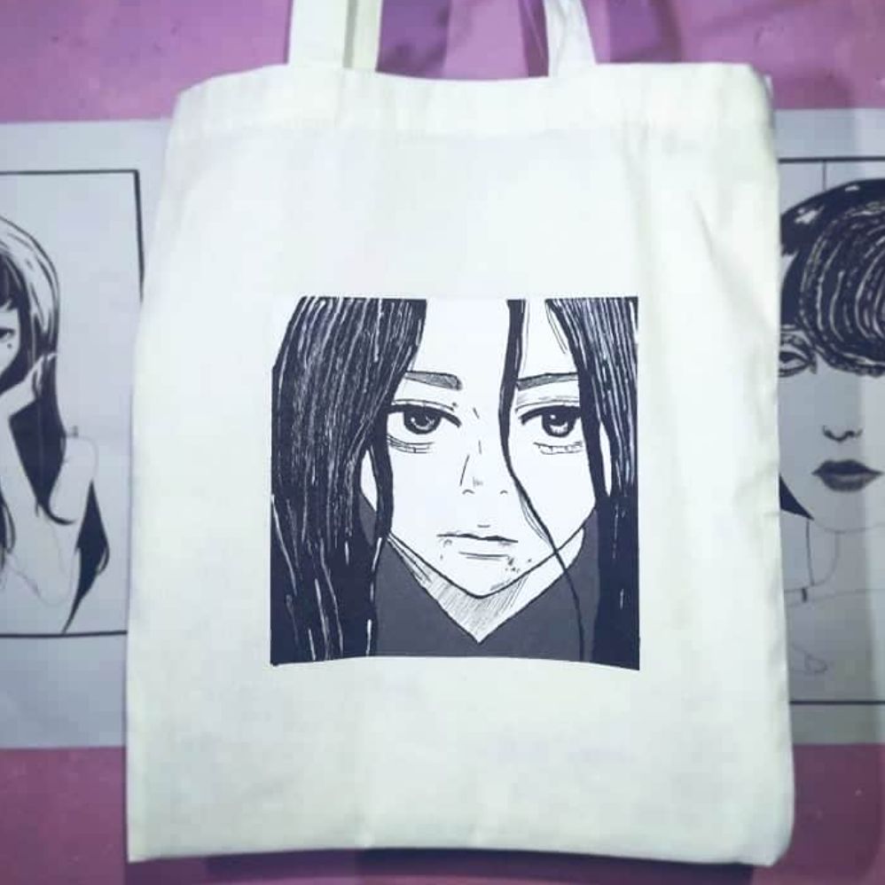 hand painted tote bag