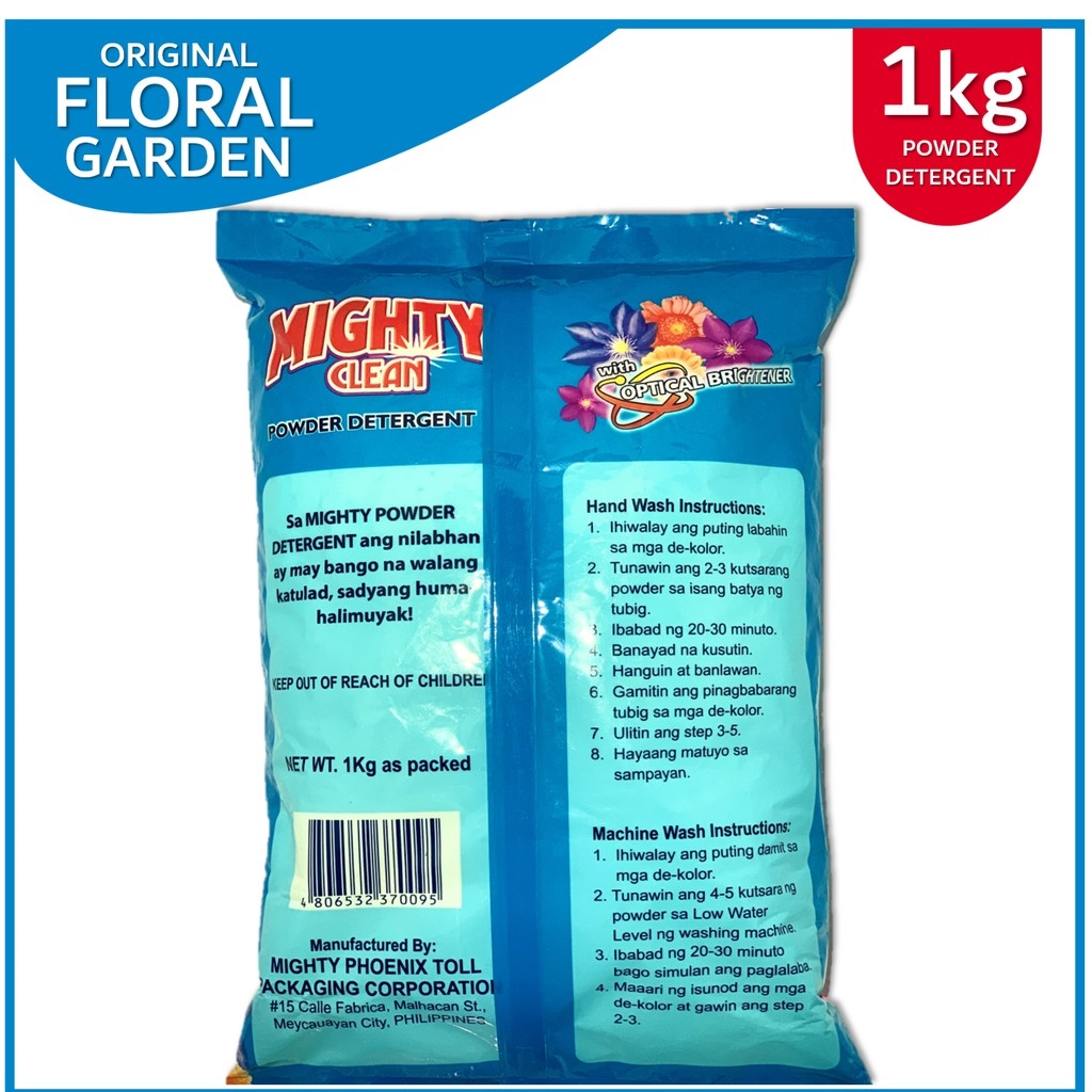 Mighty Clean Detergent Powder Original with Optical Brightener Powder