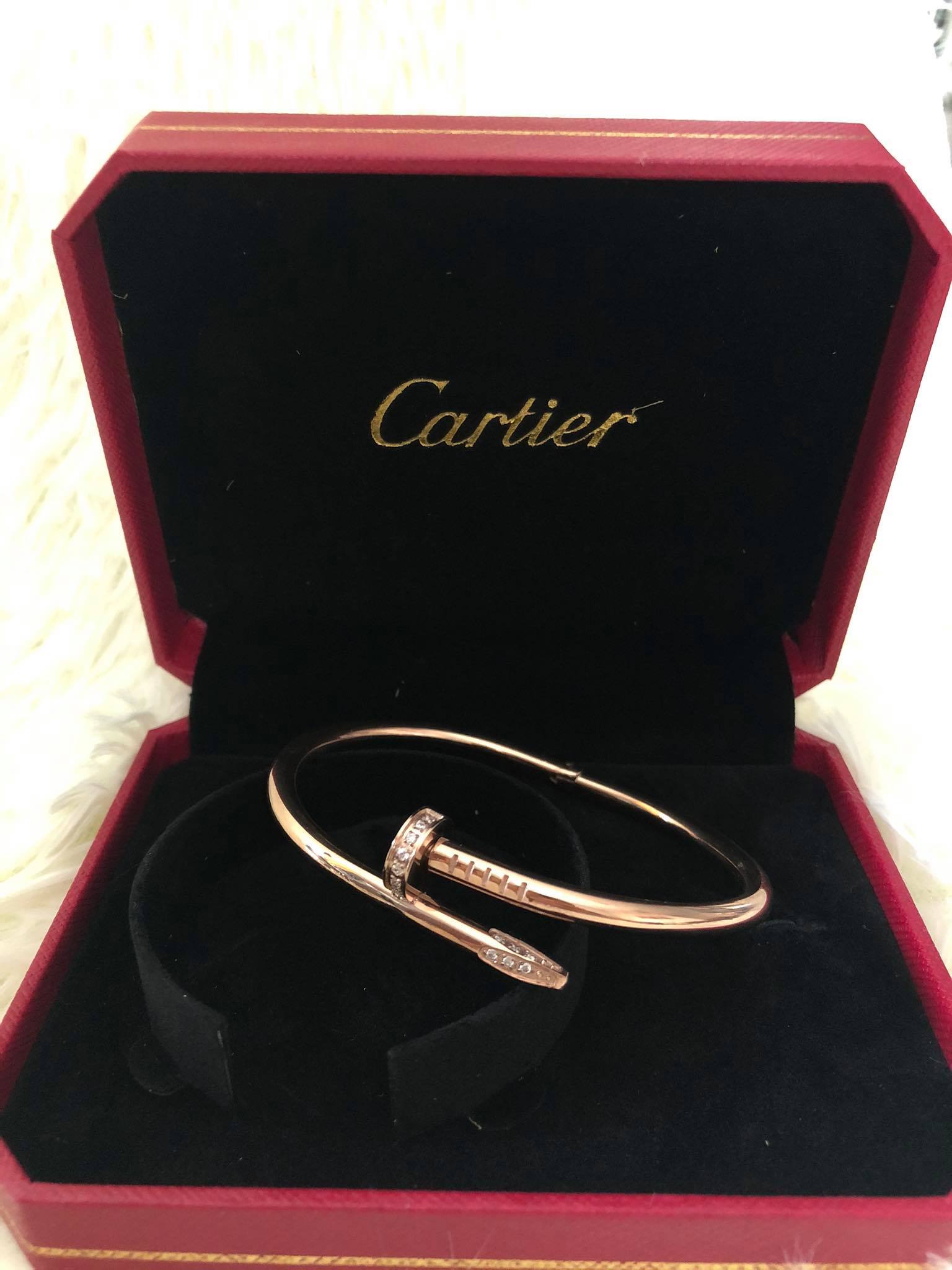 cartier nail bracelet silver