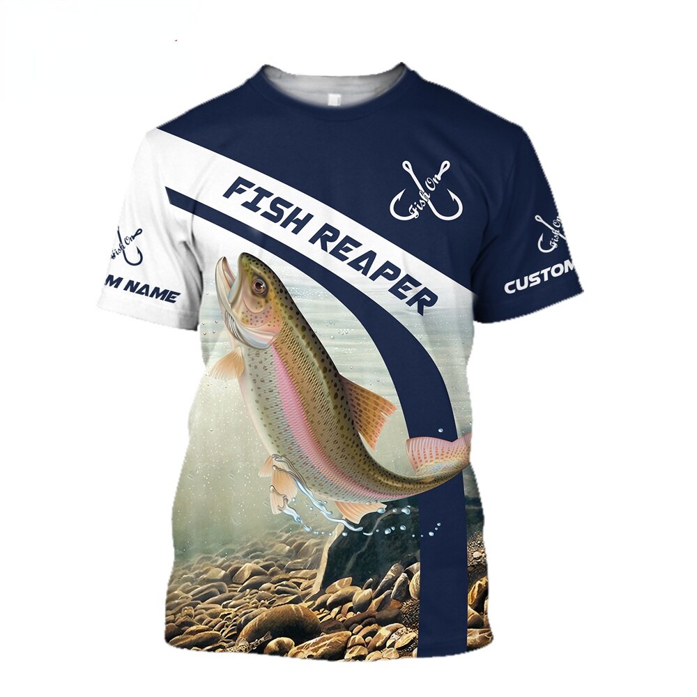 T-shirt/Fashion Cool Tuna T-Shirt Men's Summer Fishing Camouflage 3D  Printing Shirts Unisex Short Sleeve Casual