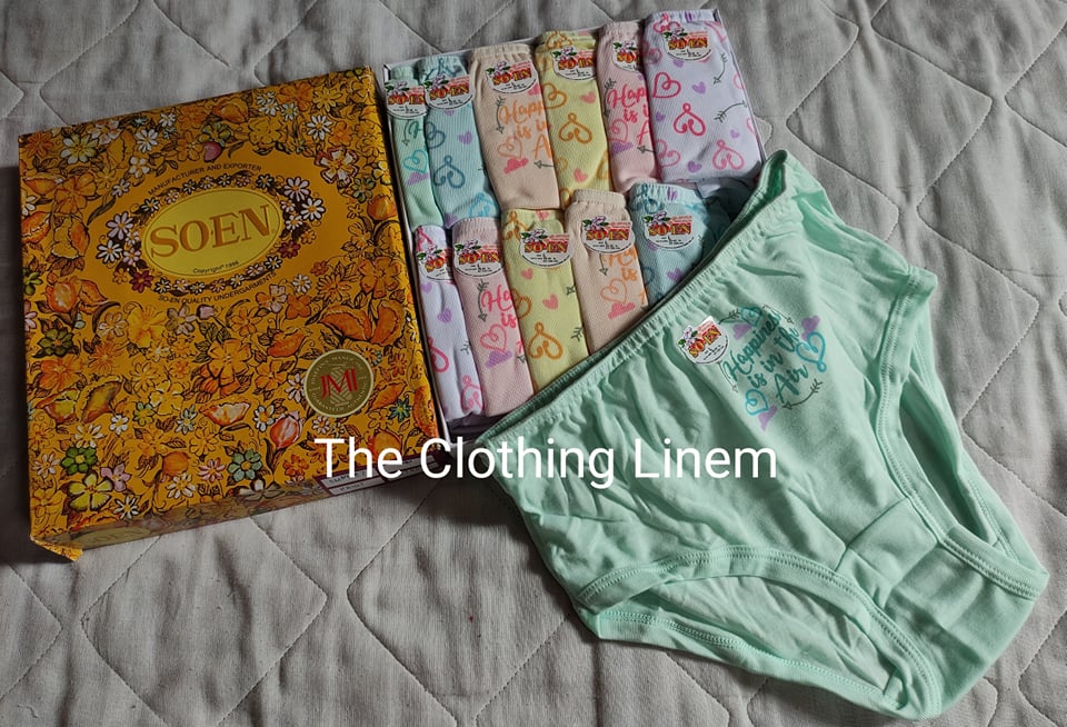 Original SOEN SMP Semi Full Panty for Adults - Assorted Random Colors and  Design - 1 box - 1 dozen - 12 pcs