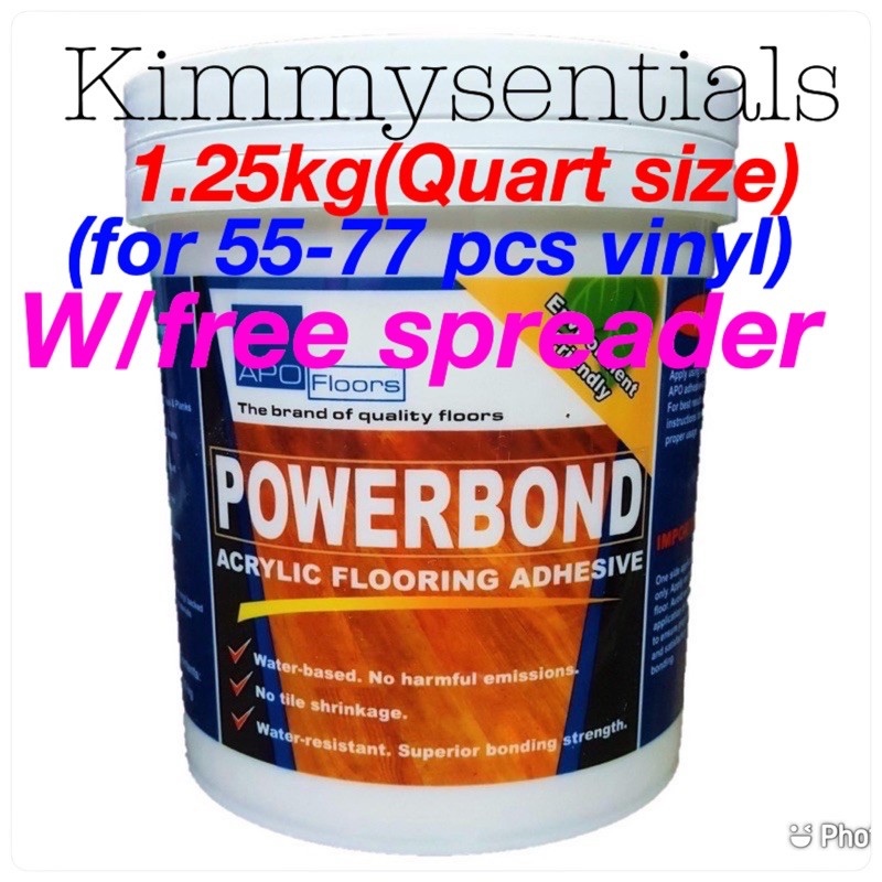 46 clean floor Apo Powerbond Acrylic Flooring Adhesive 1.25kg vinyl