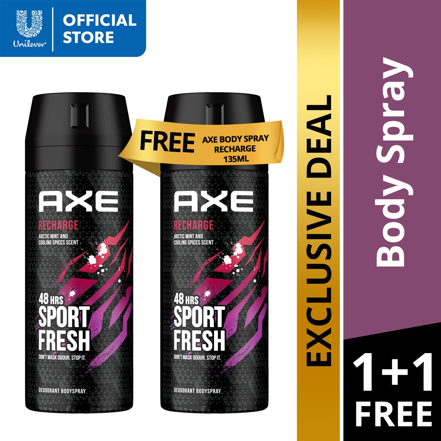 Buy 1 Axe Spray Recharge Red 135ml Get 1 Fee | Lazada PH