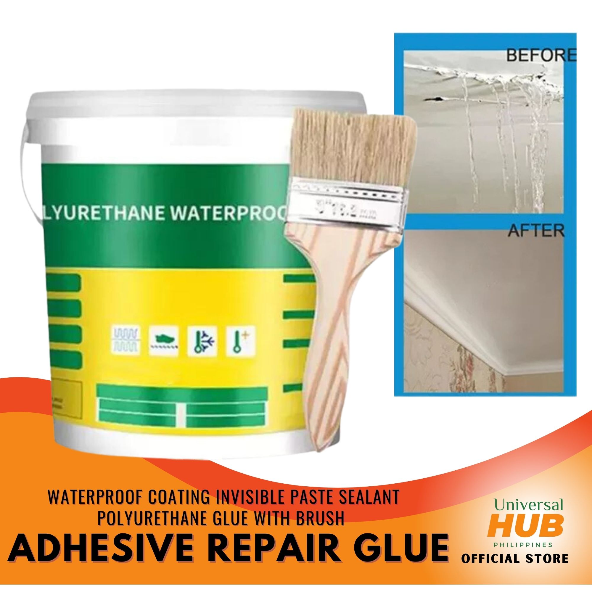 STRONG WATERPROOF INVISIBLE PAINT  Waterproof coat, Polyurethane adhesive,  Polyurethane glue