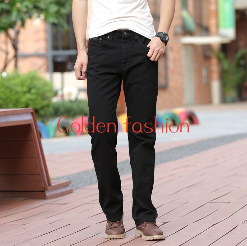 ACW Linen Straight Cut Trousers in Black  Anticlockwise