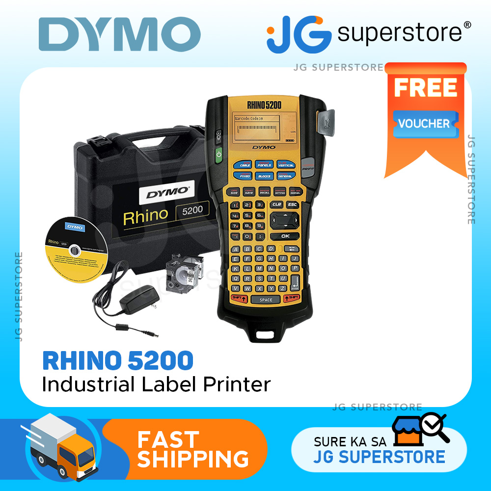 DYMO Rhino 5200 Industrial Label Maker Portable Printer with Carry Case