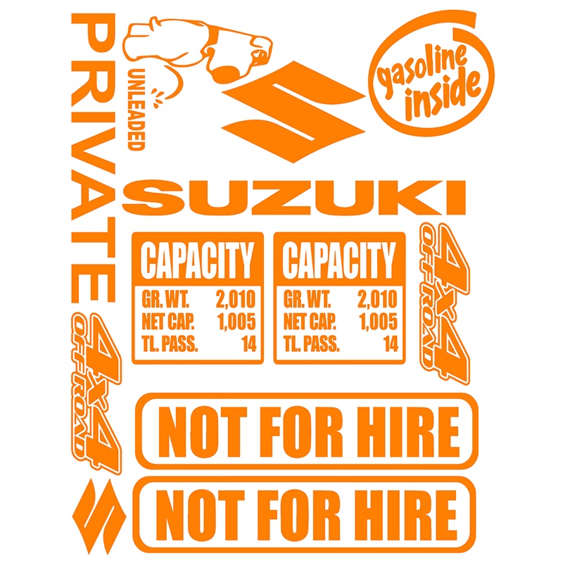 Suzuki Multicab Sticker Set Capacity Decals Pack 001 Lazada PH