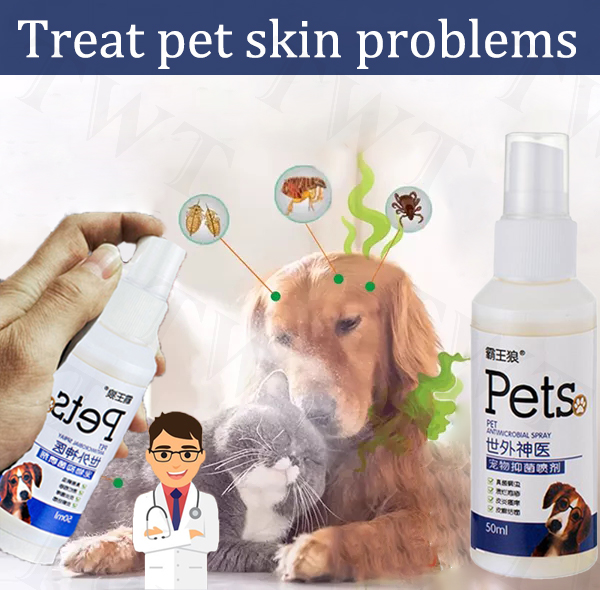 【Doctor recommended】Pet skin treatment spray Cats and dogs pet wound ...