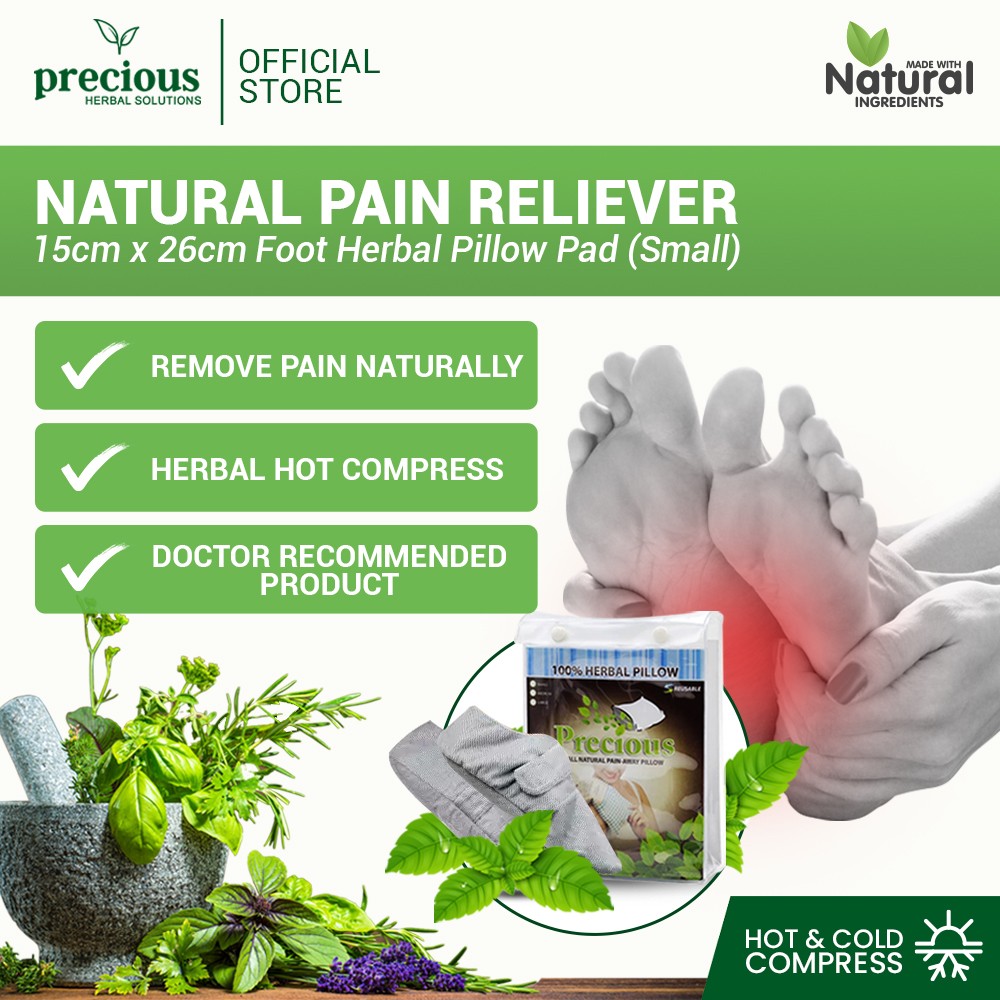 Precious Herbal Pillow FOOT Compress ( SMALL SIZE ) hot compress heat