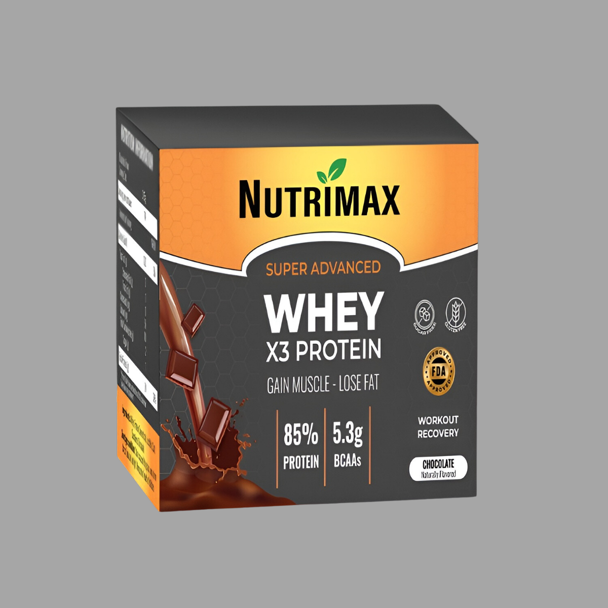 Nutri Max Super Advanced Whey X3 Protein Powder Build Lean Muscle