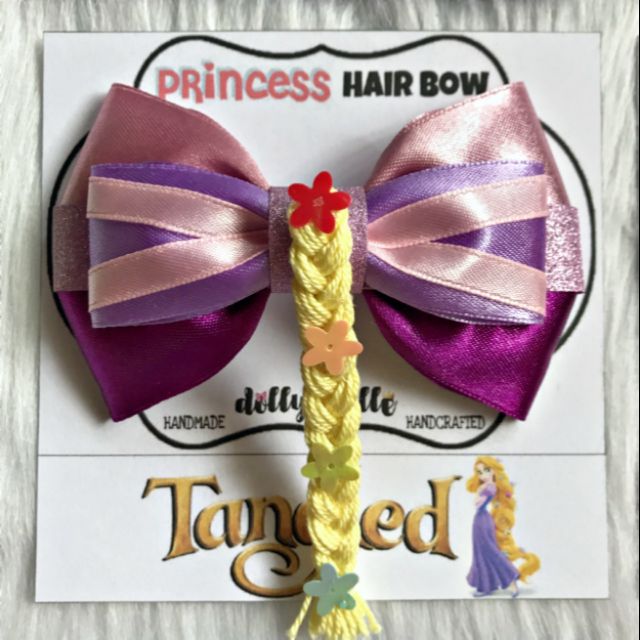 Disney Princess Tangled RAPUNZEL inspired Hair Bow Clip