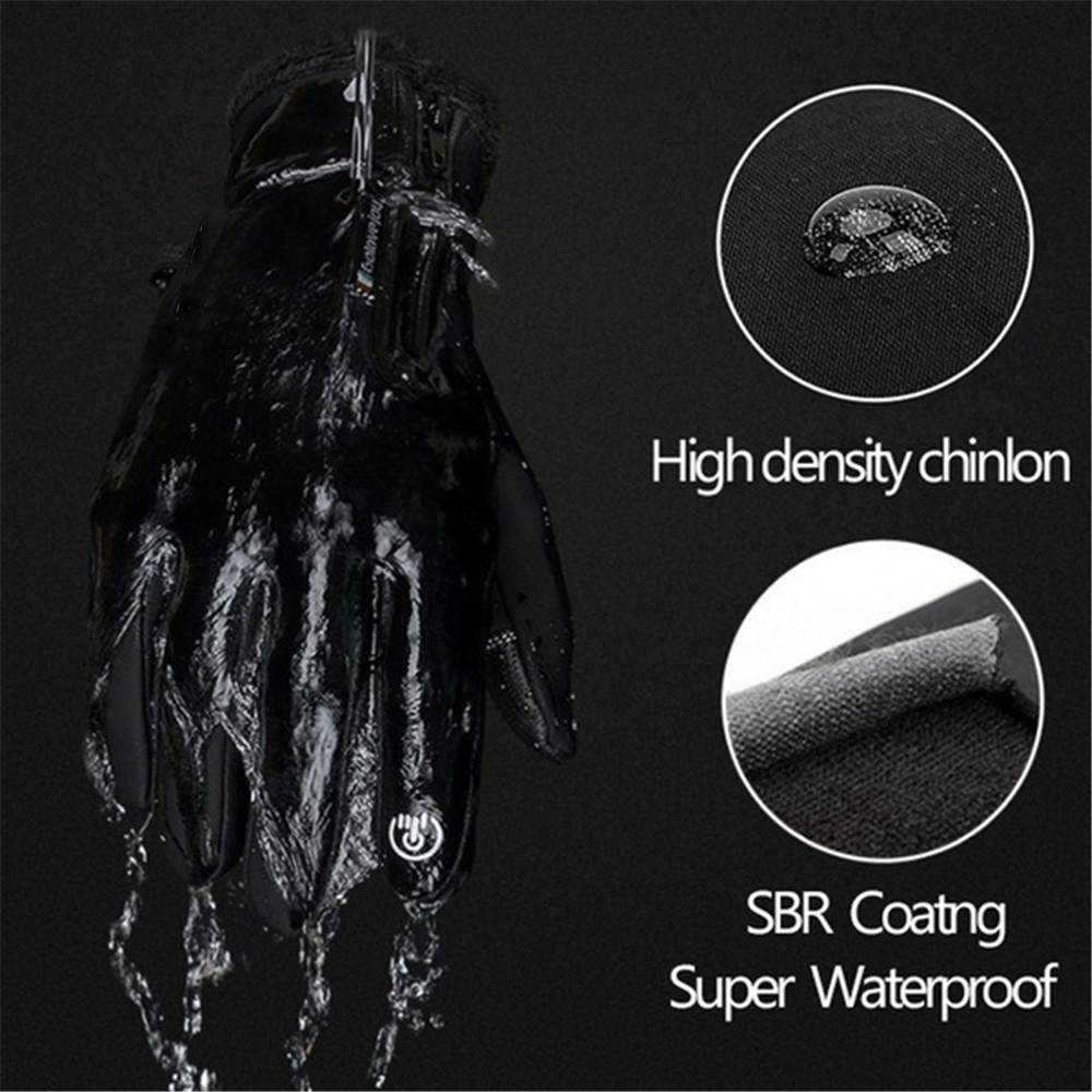 Silksild Winter Windproof Warm Waterproof Fleece Gloves, Ultimate Waterproof & Windproof Thermal Non-Slip Glove