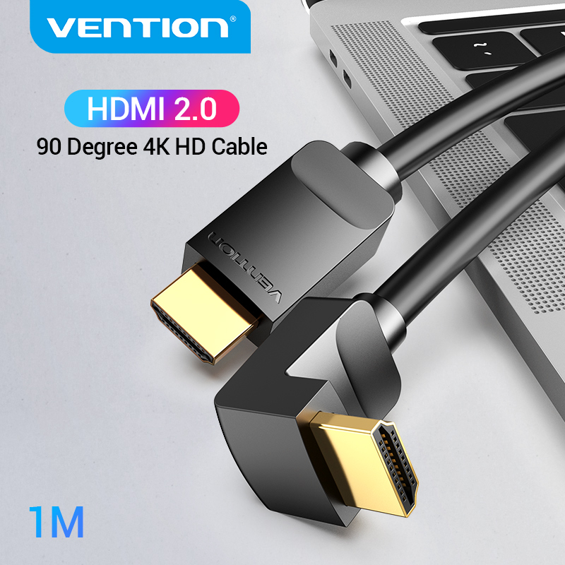 Vention hdmi cable 4k hdmi 2.0 cable hdmi 90/270 degree angle adapter for tv ps4 splitter video audio 90 degree hdmi cable