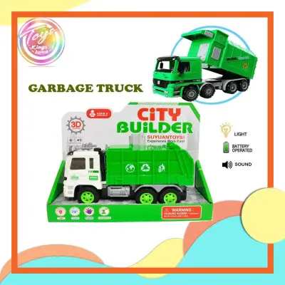 Toys KingsLand City Builder Garbage Truck Toy with Light and Sound
