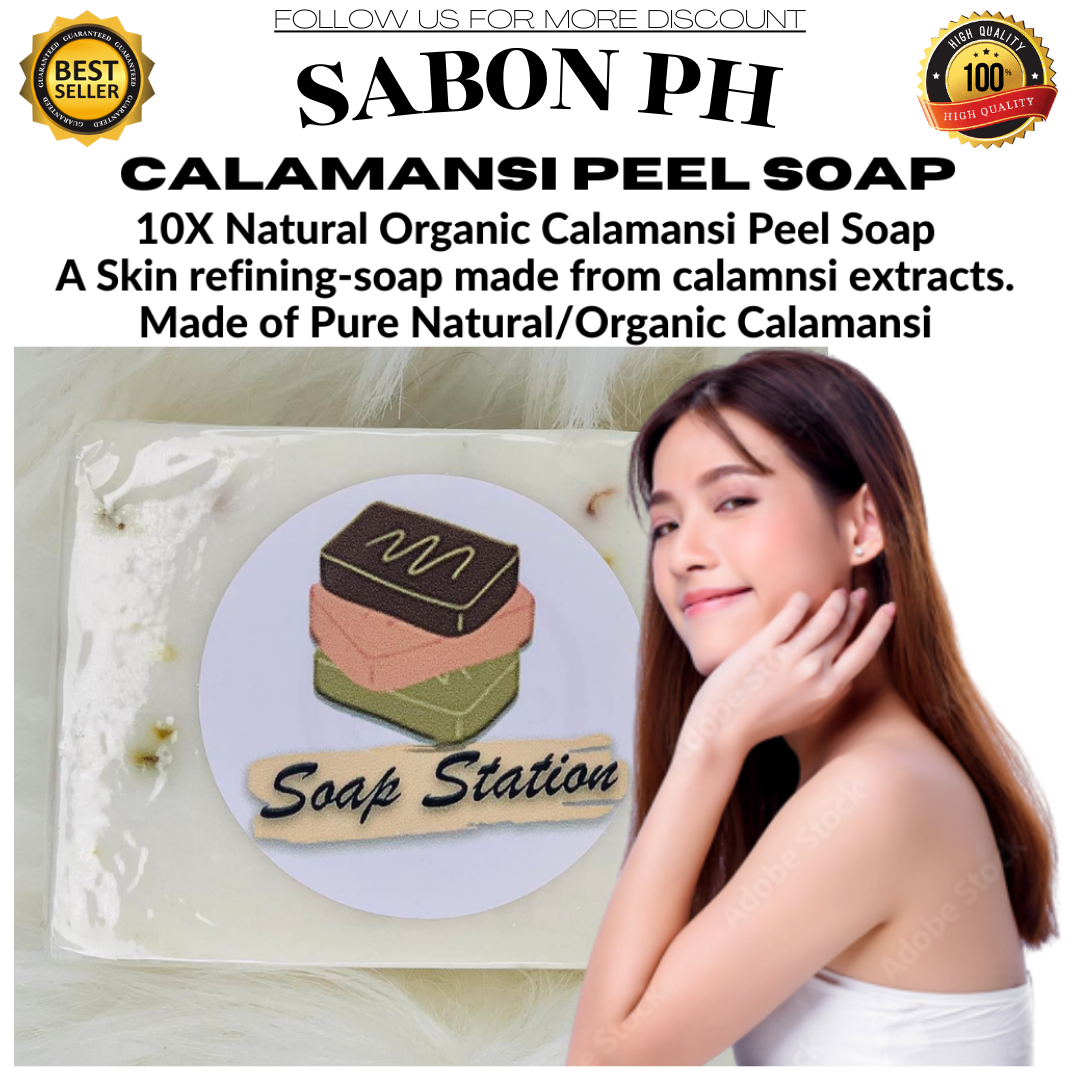 CALAMANSI PEEL SOAP Whitening Soap Lightens Skin Pigmentations Scars