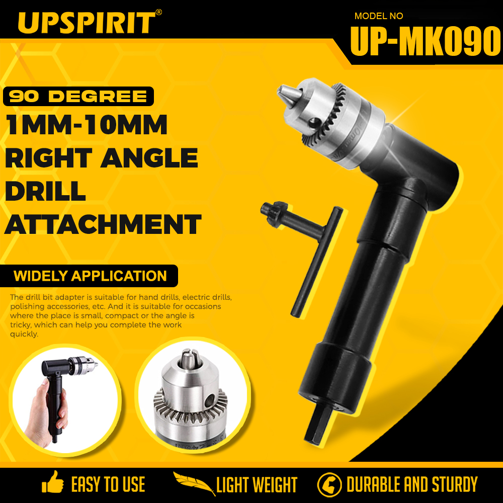 90 Degree Angle Drill, 0.8-10mm Right Angle Bend Extension 8mm Hex Shank  Professional Cordless Drill Attachment Adapter