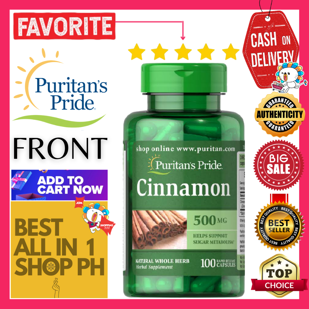 Puritan’s Pride Cinnamon 500 mg, 100 Capsules Fights Diabetes