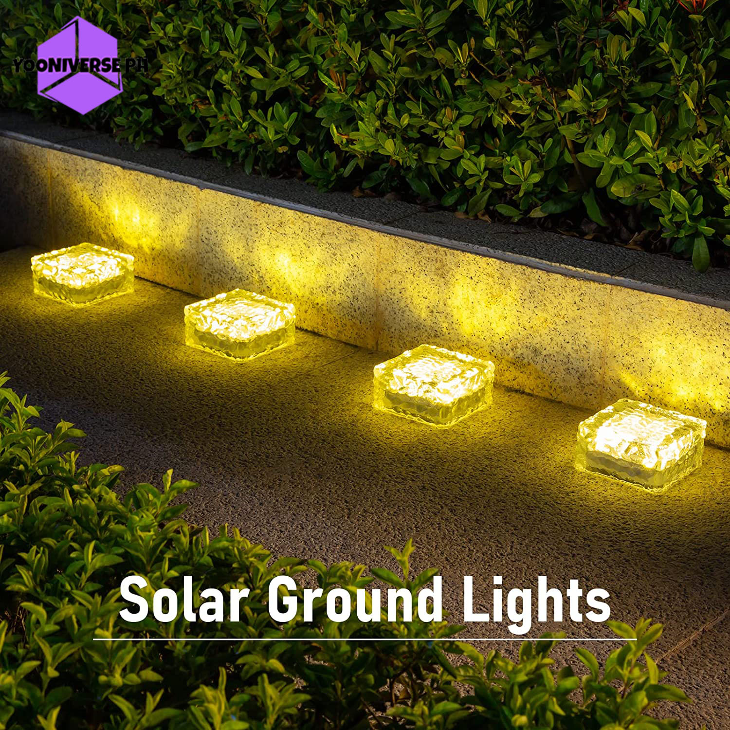 Solar Ice Lamp Solar Ground Light Glass Solar Brick Light Waterproof