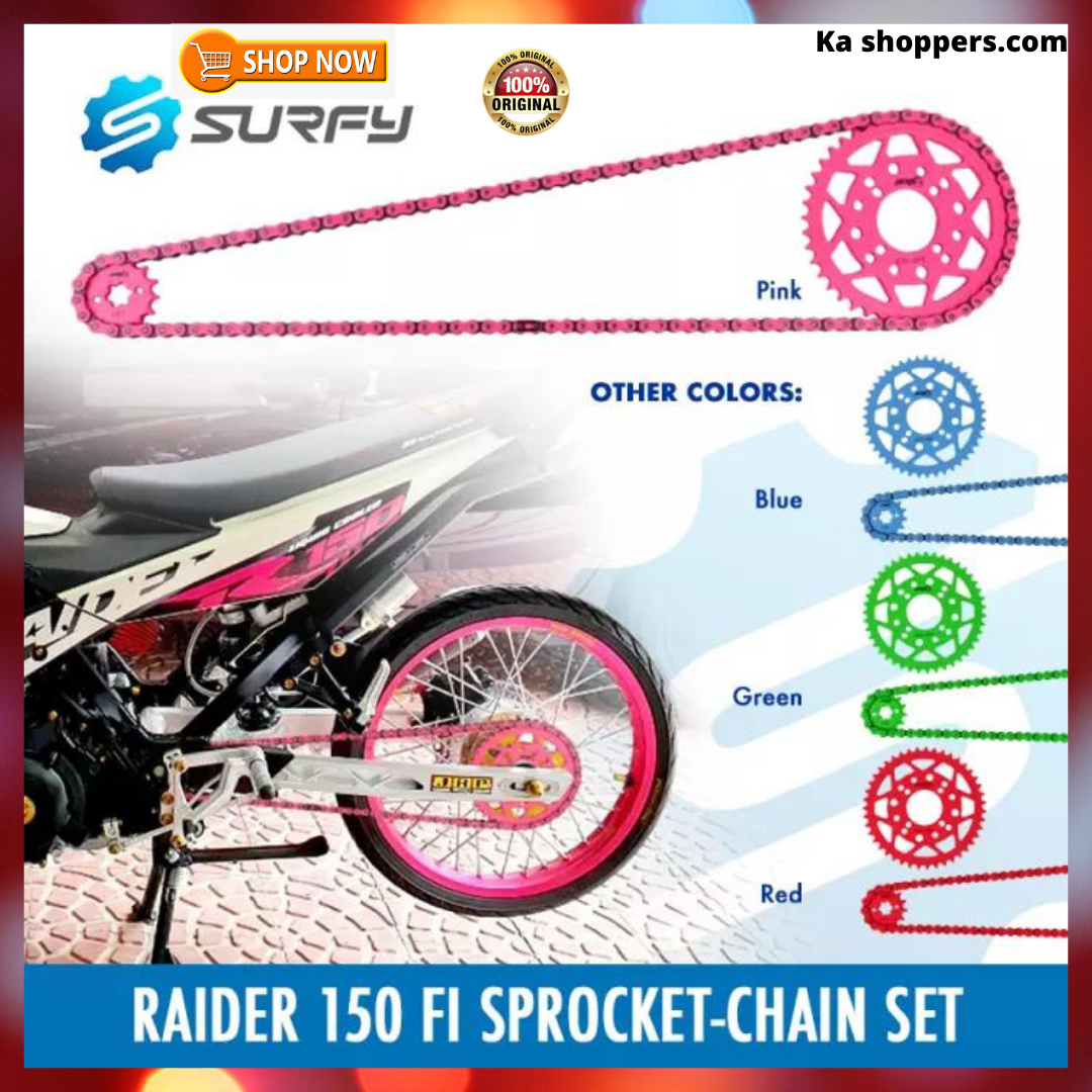 Racing Hero Raider 150 fi Colored Chain Sprocket Set From Thailand