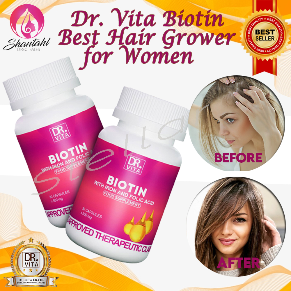 ORIGINAL  WOMEN BIOTIN with Iron Folic Acid for WOMEN Anti Hair Loss  For Thinning Hair With Natural ,Anti Hair Fall Restore and Strengthen Hair  With Hair Growth Serum | Lazada PH