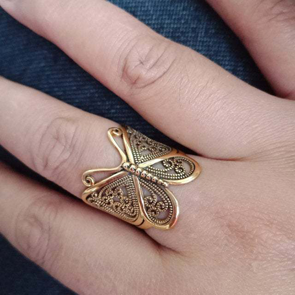 Filigree hot sale butterfly ring