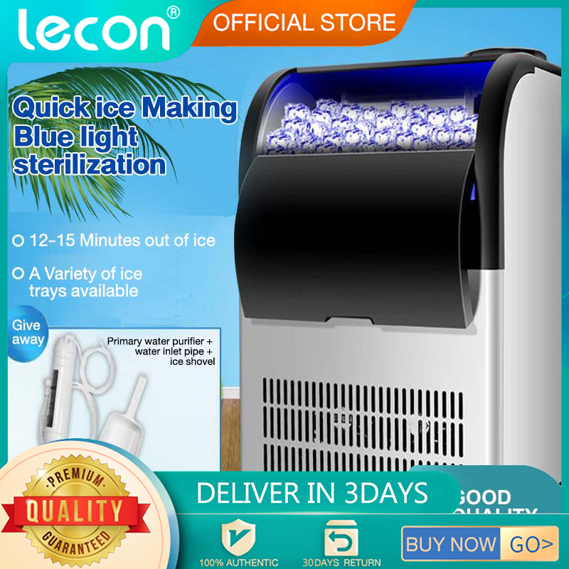 Lecon（220V 60HZ Philippines motor）65KG Intelligent Ice Maker Large