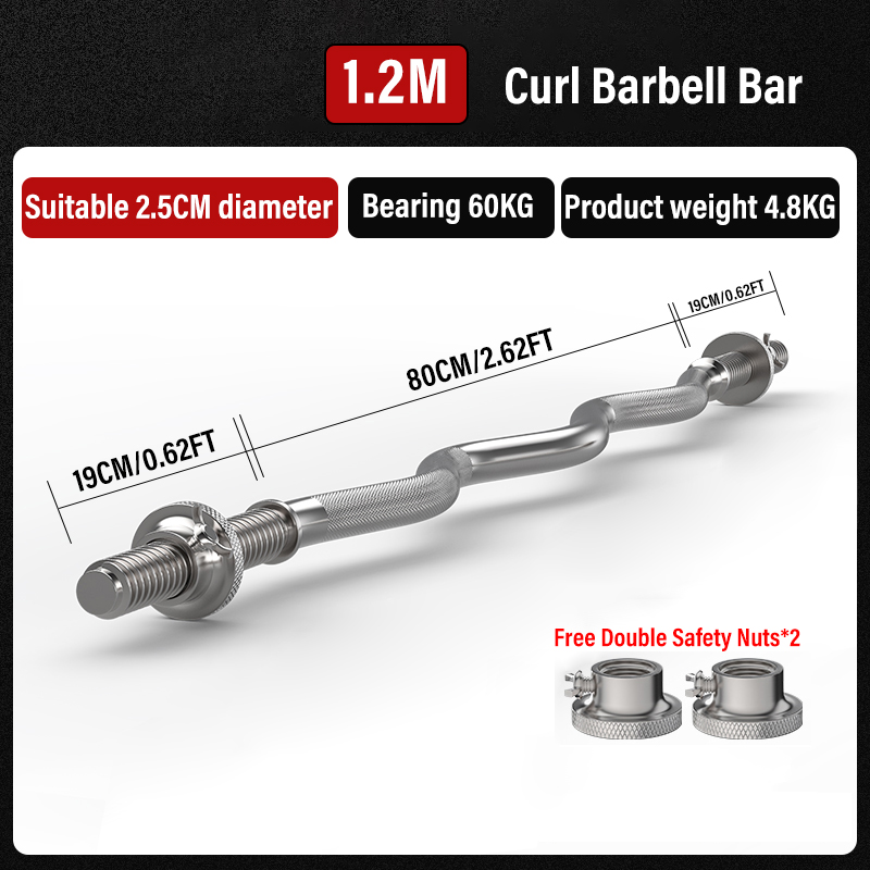 Barbell Bar Curl 120cm Standard Long 150cm Barbell With 2 Spin Lock   49bb464c8092dfc360fefc344a937af6 