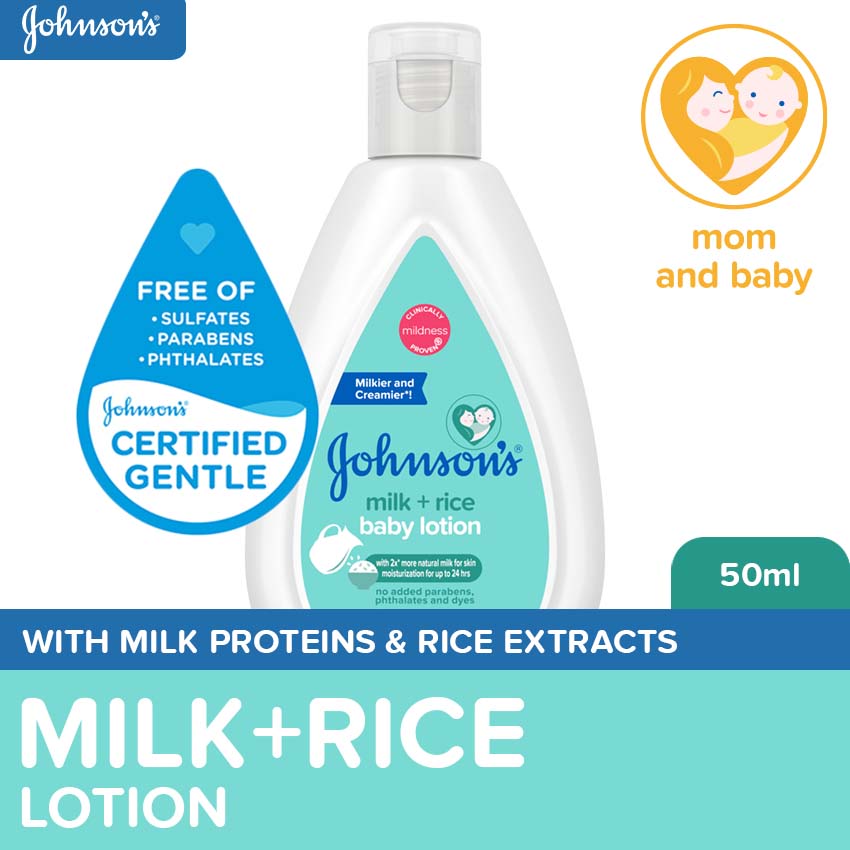 Johnson's Milk+Rice Baby Lotion 50ml Lotion for Baby, Baby