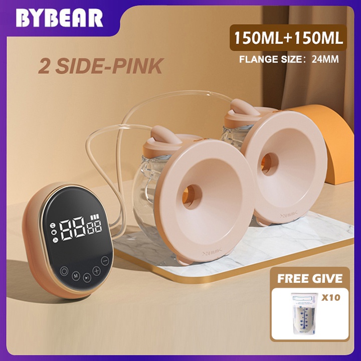 Double Electric Breast Pump Working Portable Wearable Hands Free Breast