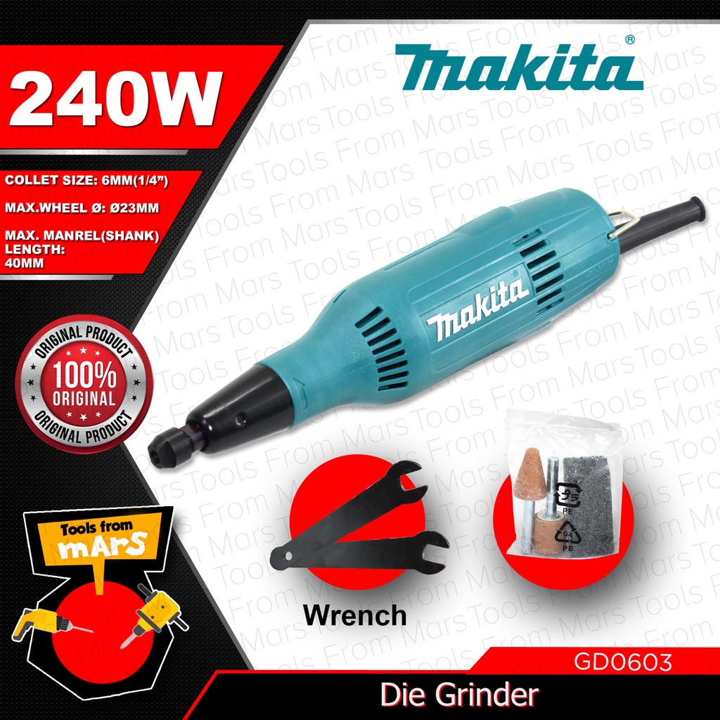 MAKITA Original Die Grinder 240W GD0603 •TOOLS FROM MARS• | Lazada PH