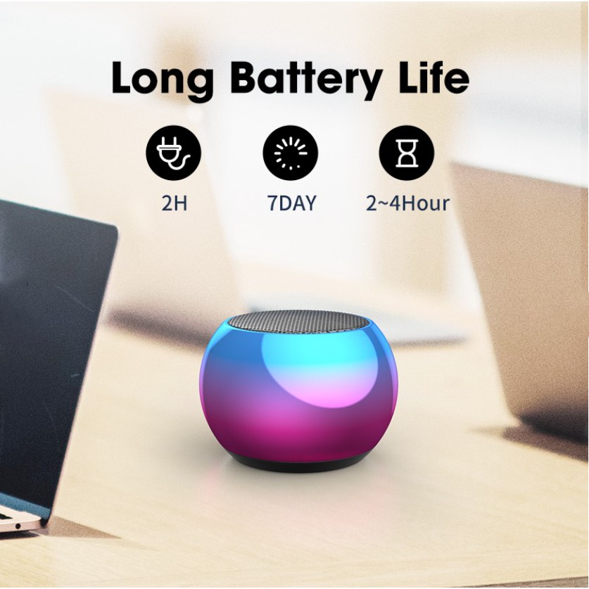 【Inventory ready 】♥ Original product+COD ♥Mini Bluetooth Speaker Wireless Speakers Outdoor Stereo Bass Loudspeaker USB With Lanyard