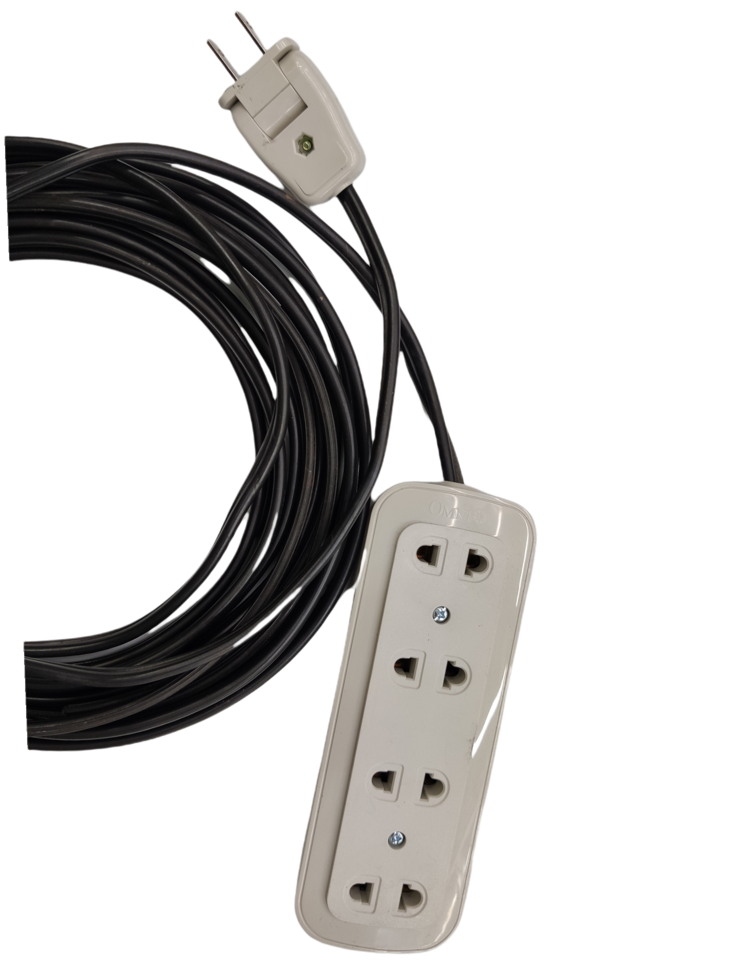Extension Cord 2200W 10A 250V Flat Cord AWG 16/2 Omni Plug WSP-003 Outlet  WSO, Extension Leads, Available in 2 Gang 3 Gang 4 Gang 3-100 Meters Length