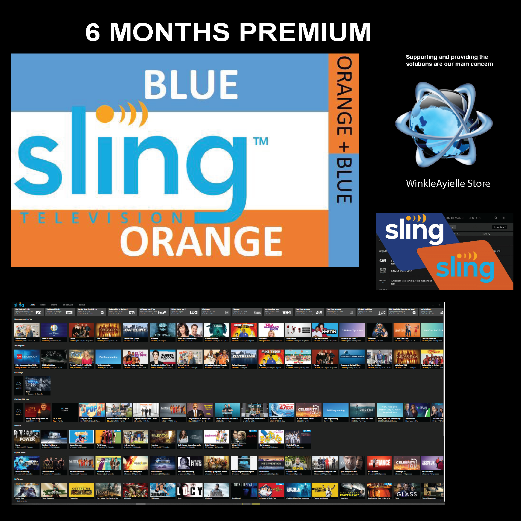 SLING TV 6 MONTHS SUBSCRIPTION SLING ORANGE AND BLUE Lazada PH