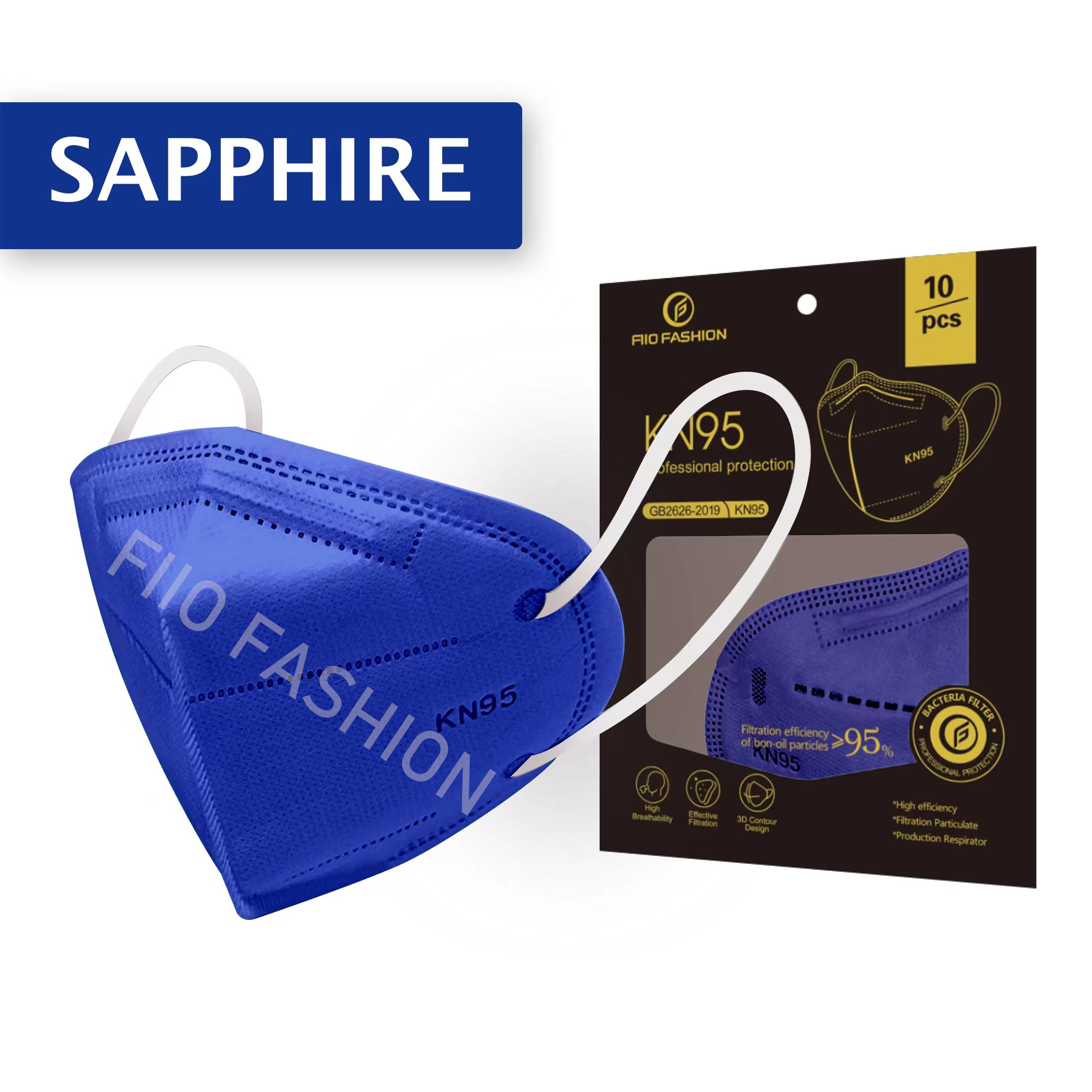 【FIIO FASHION】KN95 Mask High Quality Face Mask KN95 Original 50pcs KF94