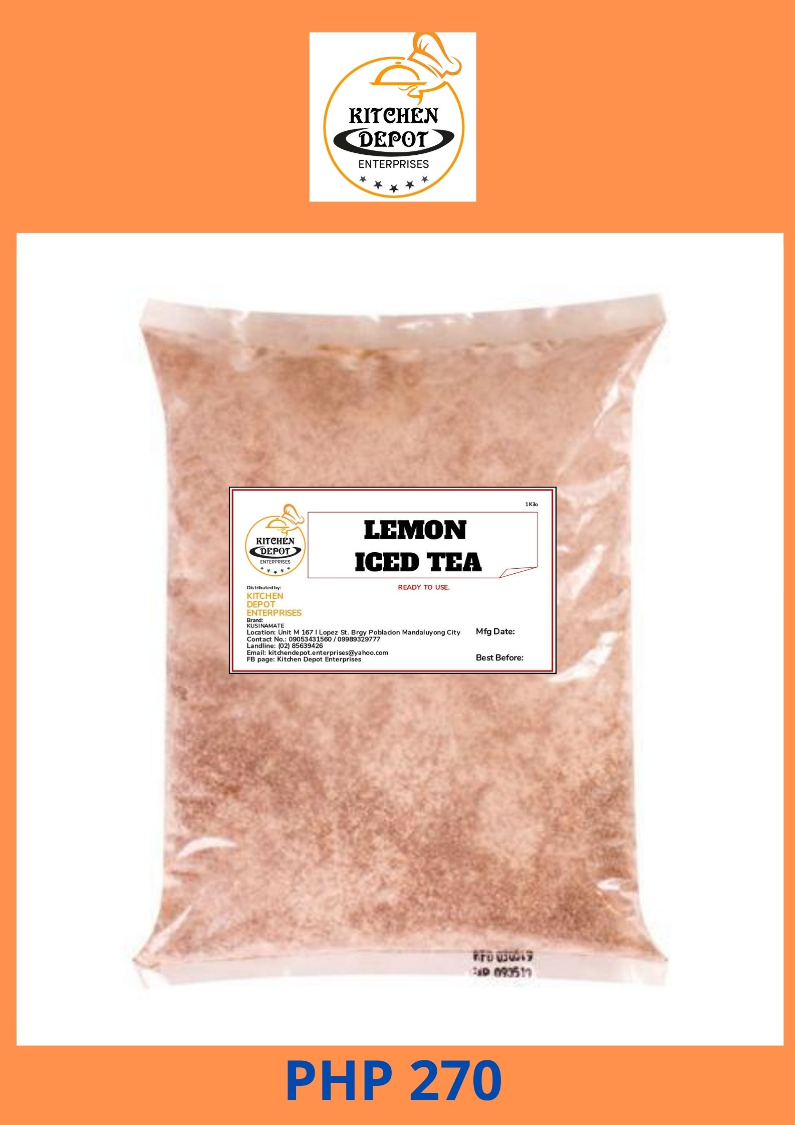 Ice Tea Lemon Powder 1KG Lazada PH