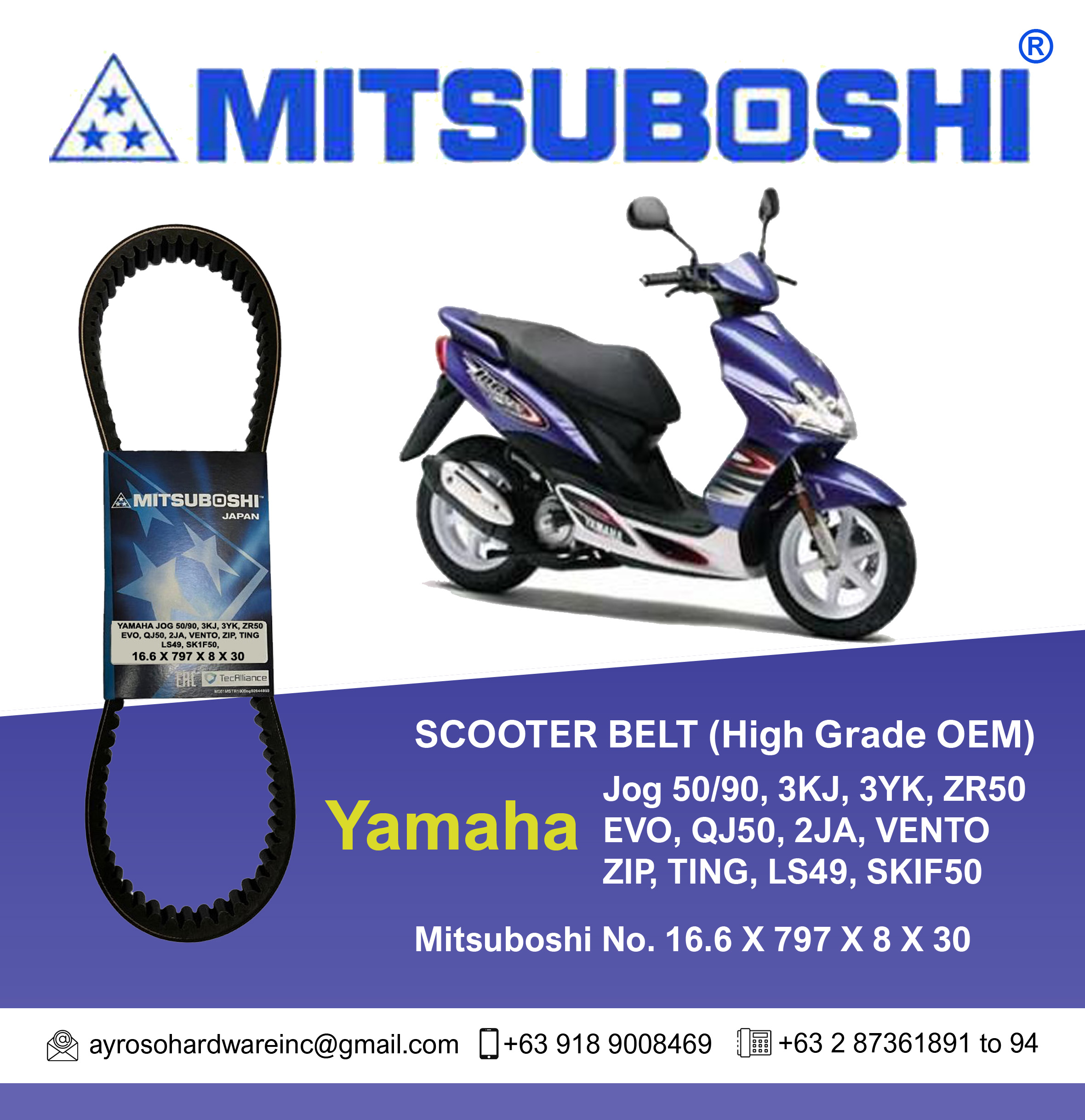 Mitsuboshi deals Scooter belt for Yamaha