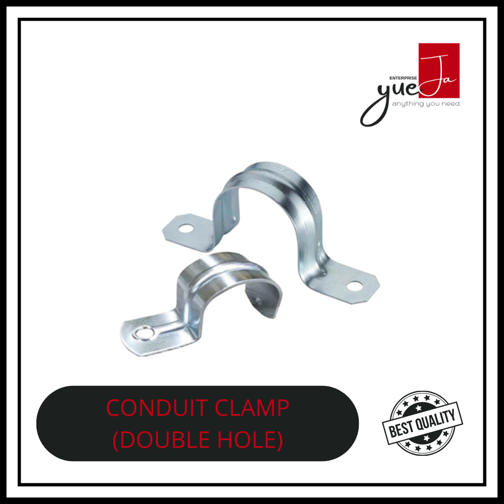 CONDUIT CLAMP (DOUBLE HOLE) 1/2" (15MM) 4" (100MM) Lazada PH